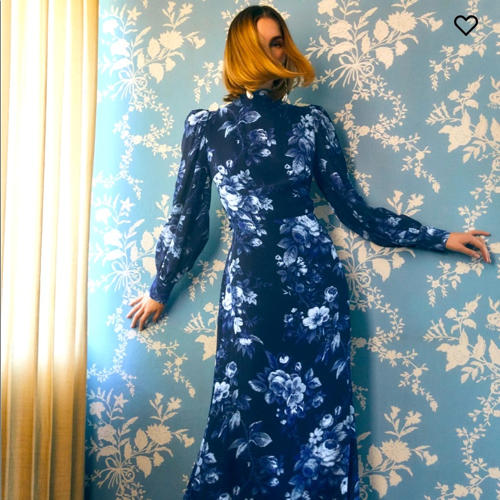 Reformation Midleton Dress - Open Back Floral Gown, worn once!